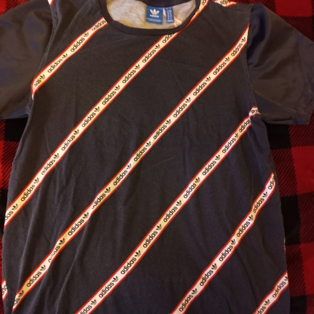 Adidas t-shirt rare satin+cotton